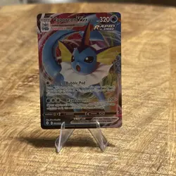 Pokemon TCG Vaporeon VMAX Holo Ultra Rare Card Evolving Skies 30/203 NM - Image 1
