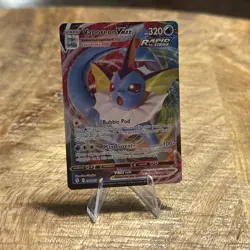 Pokemon TCG Vaporeon VMAX Holo Ultra Rare Card Evolving Skies 30/203 NM - Image 2