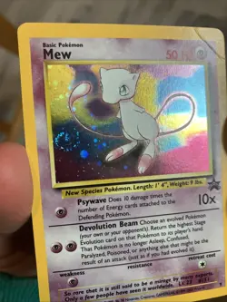 2000 Pokemon Mew Holo WOTC Black Star Promo #9 Pokemon League (MP) SWIRL - Image 2
