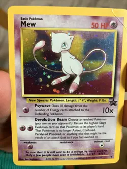 2000 Pokemon Mew Holo WOTC Black Star Promo #9 Pokemon League (MP) SWIRL - Image 3