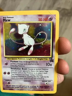 2000 Pokemon Mew Holo WOTC Black Star Promo #9 Pokemon League (MP) SWIRL - Image 5