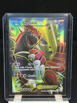 Pokemon TCG Groudon-EX Holofoil Ultra Rare 2015 textured full art - Image 1
