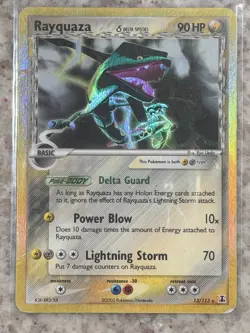 Pokemon Rayquaza EX 90HP 2005 Delta Species Holo Rare Card 13/113 Creased - Image 1