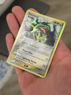 Pokemon Rayquaza EX 90HP 2005 Delta Species Holo Rare Card 13/113 Creased - Image 3