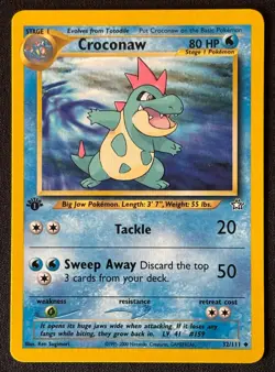 1st Edition Croconaw - Neo Genesis - #32/111 - Vintage Pokemon Card 2000 WOTC - Image 1