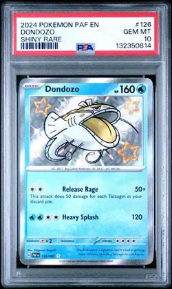 2024 POKEMON PAF EN-PALDEAN FATES SHINY RARE #126 DONDOZO PSA 10 - Image 1