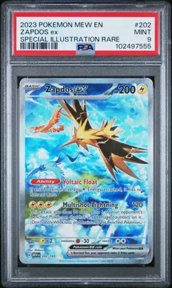 2023 POKEMON MEW EN-151 SPECIAL ILLUSTRATION RARE #202 ZAPDOS EX PSA 9 - Image 1