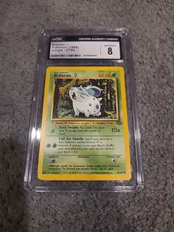 Nidoran CGC 8 Pokemon 1999 Jungle #57/64 - Image 1