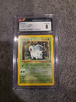 Nidoran CGC 8 Pokemon 1999 Jungle #57/64 - Image 2