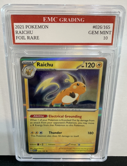 RAICHU #026/165 RARE FOIL Pokemon 2023 Card GRADED 10 MINT TCG CCG - Image 1
