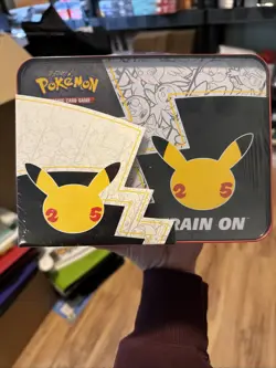 Pokemon TCG 25th Anniversary Celebrations Collector Chest Lunch Box Tin Sealed - Image 3