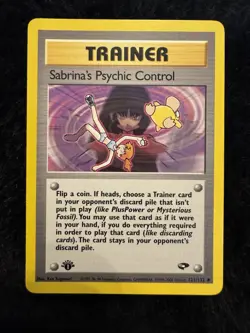 Pokemon Sabrina's Psychic Control Gym Challenge 1st Edition WOTC English - Image 1