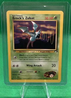 Brock’s Zubat (24) - Gym Heroes Unlimited Edition Pokemon Trading Card Regular - Image 1
