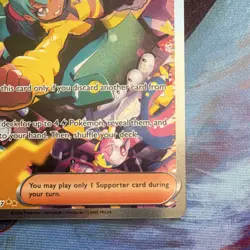 Pokemon Canari Trainer Supporter Secret Rare Full Art Holo ASC Card 291/217 - Image 4