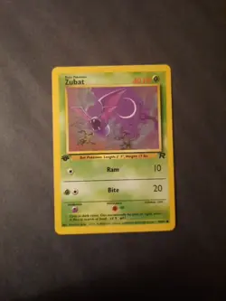 Pokemon Card 1st Edition Zubat Team Rocket TCG 2000 Wotc. - Image 1