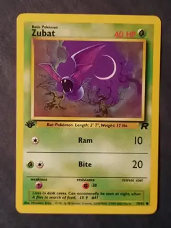 Pokemon Card 1st Edition Zubat Team Rocket TCG 2000 Wotc. - Image 4