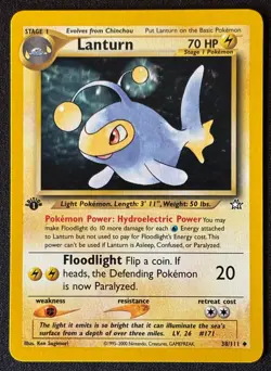 1st Edition Lanturn - Neo Genesis - #38/111 - Vintage Pokemon Card 2000 WOTC - Image 1