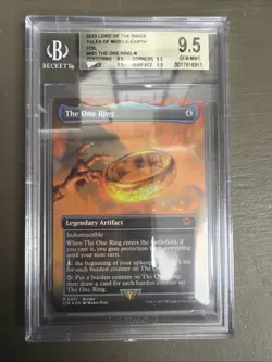 2023 MTG TALES OF MIDDLE-EARTH SCENE-FOIL #451 THE ONE RING BGS 9.5 Graded Slab - Image 1