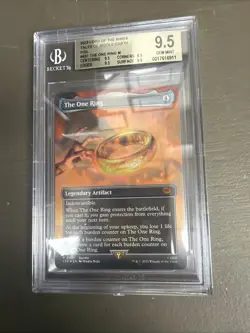 2023 MTG TALES OF MIDDLE-EARTH SCENE-FOIL #451 THE ONE RING BGS 9.5 Graded Slab - Image 3