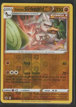Galarian Sirfetch'd 079/198 Chilling Reign Pokemon Reverse Holo NM - Image 1
