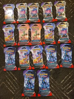 Temporal Forces Pokemon TCG hanger packs x17 total hanger packs - Image 1