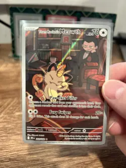 Pokemon Team Rocket's Meowth 203/182 Sv10: Destined Rivals Illustration Rare Fu… - Image 2