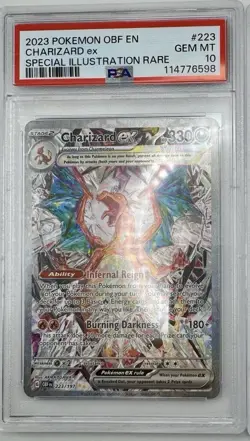 2023 POKEMON OBF EN-OBSIDIAN FLAMES CHARIZARD EX PSA 10 #223 - Image 1