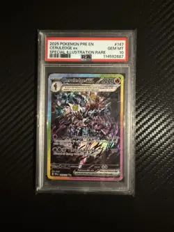2025 POKEMON PRISMATIC EVOLUTIONS SPECIAL ILLUSTRATION RARE CERULEDGE EX PSA 10 - Image 1