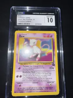 2000 POKEMON BLACK STAR PROMOS POKEMON LEAGUE #8 MEW CGC 10 GEM MINT - Image 2