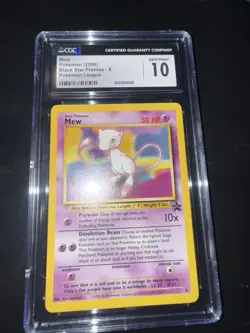 2000 POKEMON BLACK STAR PROMOS POKEMON LEAGUE #8 MEW CGC 10 GEM MINT - Image 3
