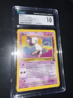 2000 POKEMON BLACK STAR PROMOS POKEMON LEAGUE #8 MEW CGC 10 GEM MINT - Image 4