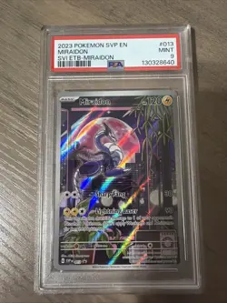 2023 POKEMON SVP EN SV BLACK STAR PROMO #013 MIRAIDON PSA 9 MINT - Image 1