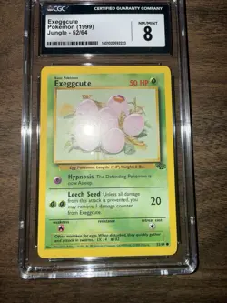 CGC 8 NM-MT 1999 Pokemon Jungle #52, Exeggcute - Image 2