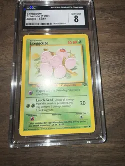 CGC 8 NM-MT 1999 Pokemon Jungle #52, Exeggcute - Image 3
