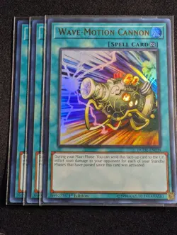 Yugioh - 3x Wave-Motion Cannon DUDE-EN039 1st Ultra Rare NM - Image 1