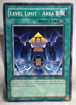 3x Level Limit - Area B SD3-EN024 SD: Blaze Destruction 1st Edition LP Playset - Image 4
