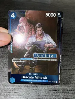 Carte One Piece Dracule Mihawk ST03-005 C WINNER Promo English Card - Image 3