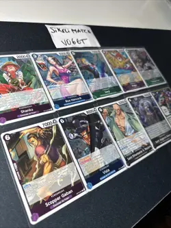 CARTE ONE PIECE LOT DE 10 CARTES RARE FR OP13 NEARMINT/MINT SANS DOUBLES - Image 1