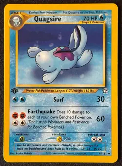 1st Edition Quagsire - Neo Genesis - #45/111 - Vintage Pokemon Card 2000 WOTC - Image 1