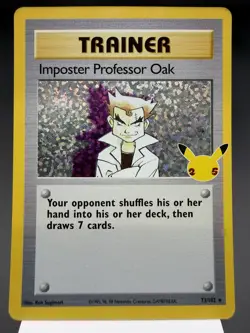 Imposter Professor Oak 73/102 - Holo Rare - Celebrations Pokemon Card NM - Image 1