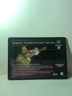 WWE RAW DEAL (2005) "MANAGED BY JIMMY HART" Ultra Rare CCG Wrestling Foil Card - Image 1