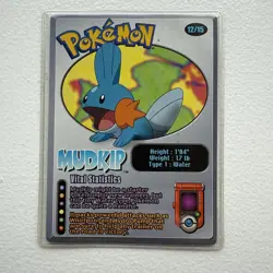 Pokemon Card Mudkip 12/15 Nintendo Wendy's Promo Original HP Rare NM 2002 - Image 1