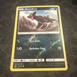 Houndour 58/111 Crimson Invasion Reverse Holo Pokemon Card 2017 - Image 1