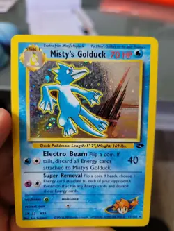 Pokemon TCG Misty's Golduck Gym Challenge 12 Holo Unlimited Holo Rare LP - Image 1