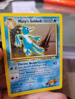 Pokemon TCG Misty's Golduck Gym Challenge 12 Holo Unlimited Holo Rare LP - Image 2
