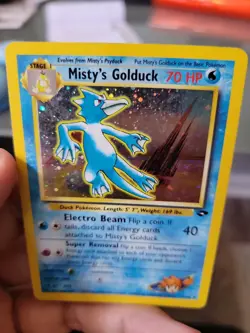 Pokemon TCG Misty's Golduck Gym Challenge 12 Holo Unlimited Holo Rare LP - Image 3