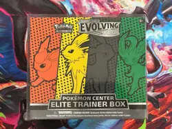 Evolving Skies Pokemon Center Elite Trainer Box Small Corner Tear On Back w/case - Image 1