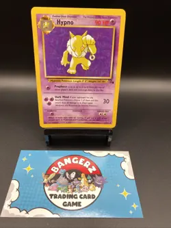 Pokemon TCG Hypno Fossil Card 23/62 Unlimited Rare Non Holo LP Vintage - Image 1