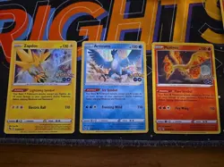 Zapdos Moltres Articuno Pokemon Go LEGENDARY BIRDS HOLOS 3 Card Set NM! - Image 1