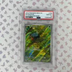 Pokemon TCG Bulbasaur Scarlet&Violet Holo Illustration Rare Card PSA 10 166/165 - Image 1